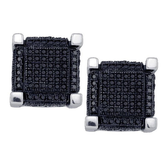 Black Diamond Cluster earrings
