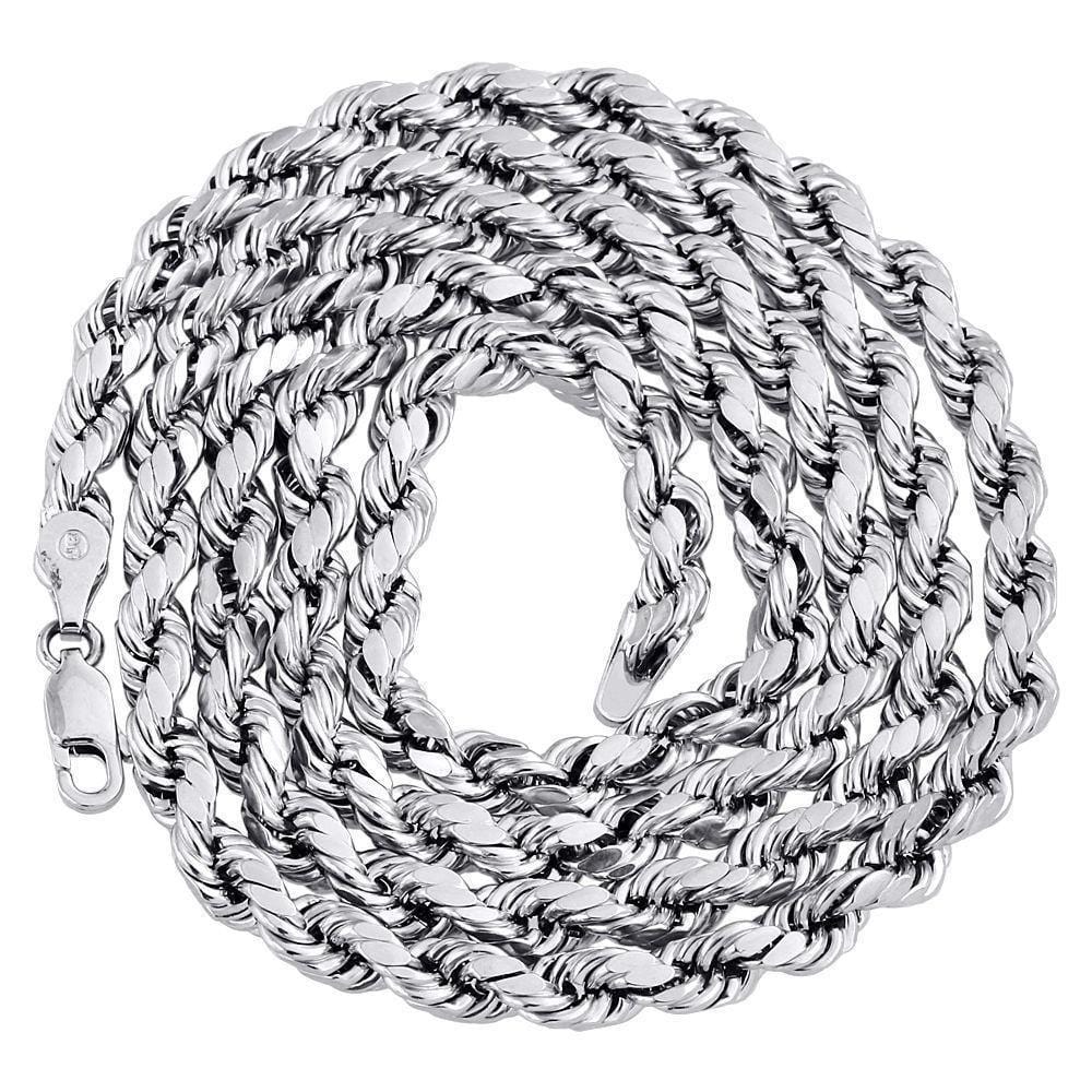 White Gold Rope 5mm Chain necklace