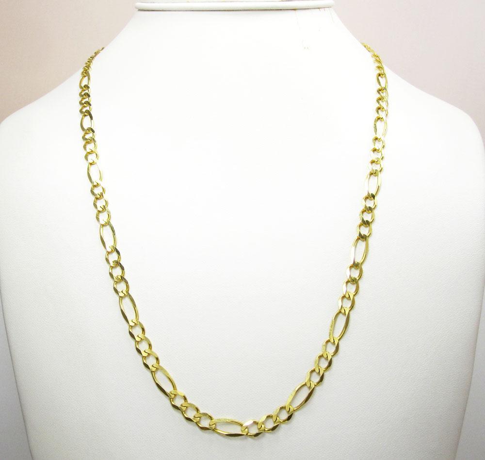 5.5MM 10K Yellow Gold Figaro Link Chain Necklace, Chain, Jawa Jewelers, Jawa Jewelers