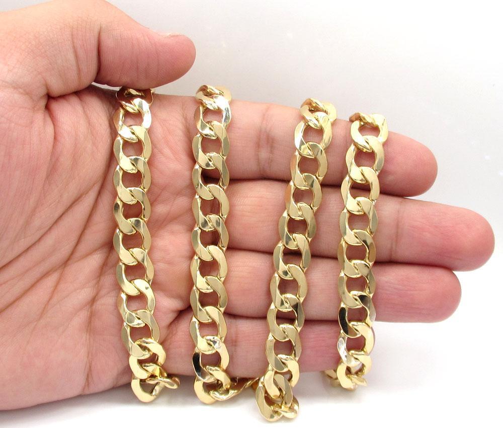11MM 14K Yellow Gold Cuban Link Chain Necklace, Chain, Jawa Jewelers, Jawa Jewelers