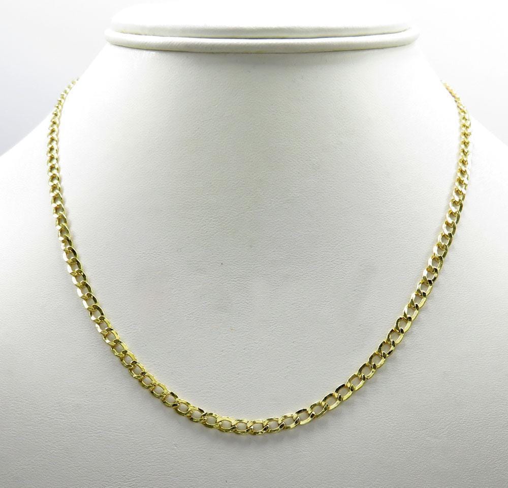 14K Yellow Gold Cuban Link Chain Necklace - Main Image