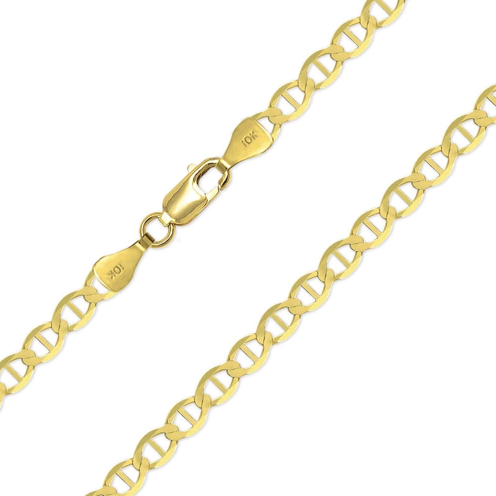 7.5MM 10K Yellow Gold Mariner Link Chain