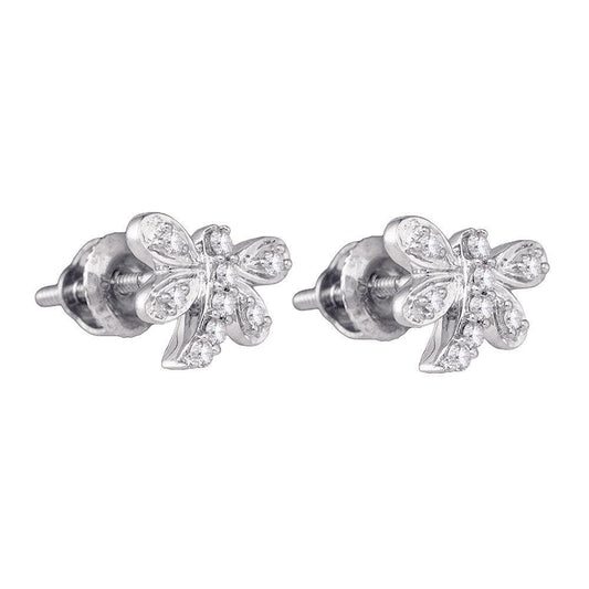 Diamond Butterfly Stud Earrings