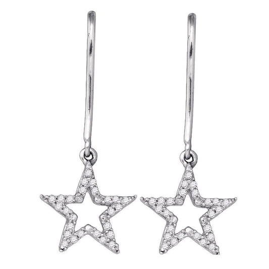 Diamond Star Dangle Earrings