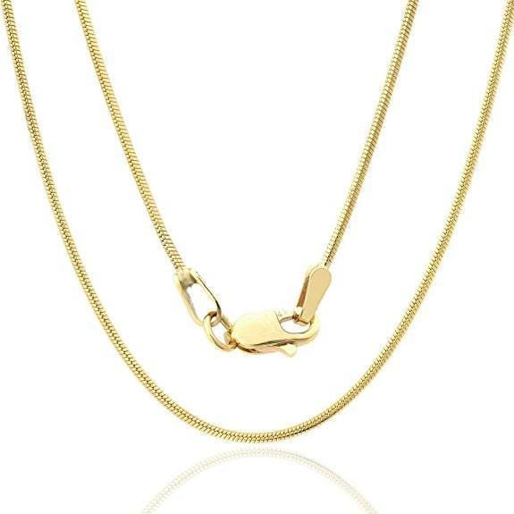 14K Yellow Gold  0.8MM Snake Necklace Link Lobster Clasp, Chain, Jawa Jewelers, Jawa Jewelers