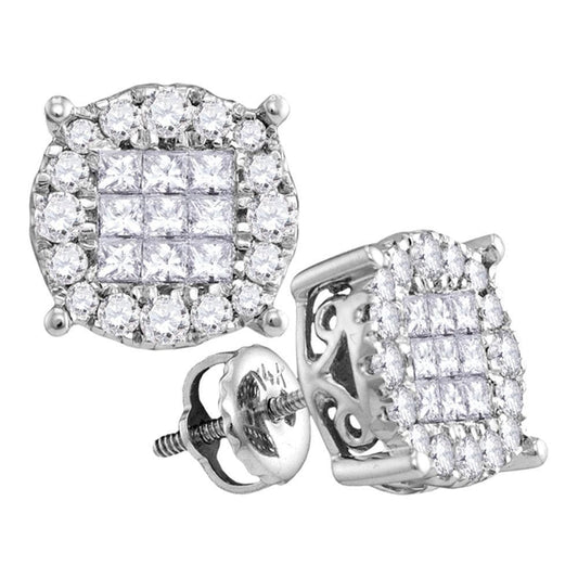 Princess Diamond soleil cluster Earrings