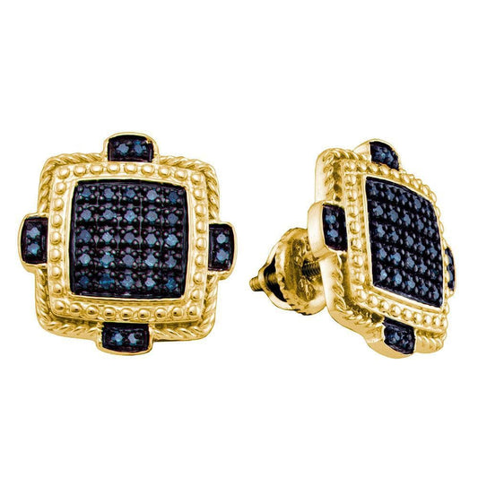 square diamond earrings mens