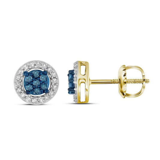 natural blue diamond earrings