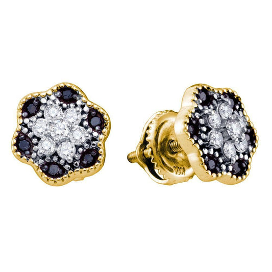 Diamond  Flower  Stud Earrings