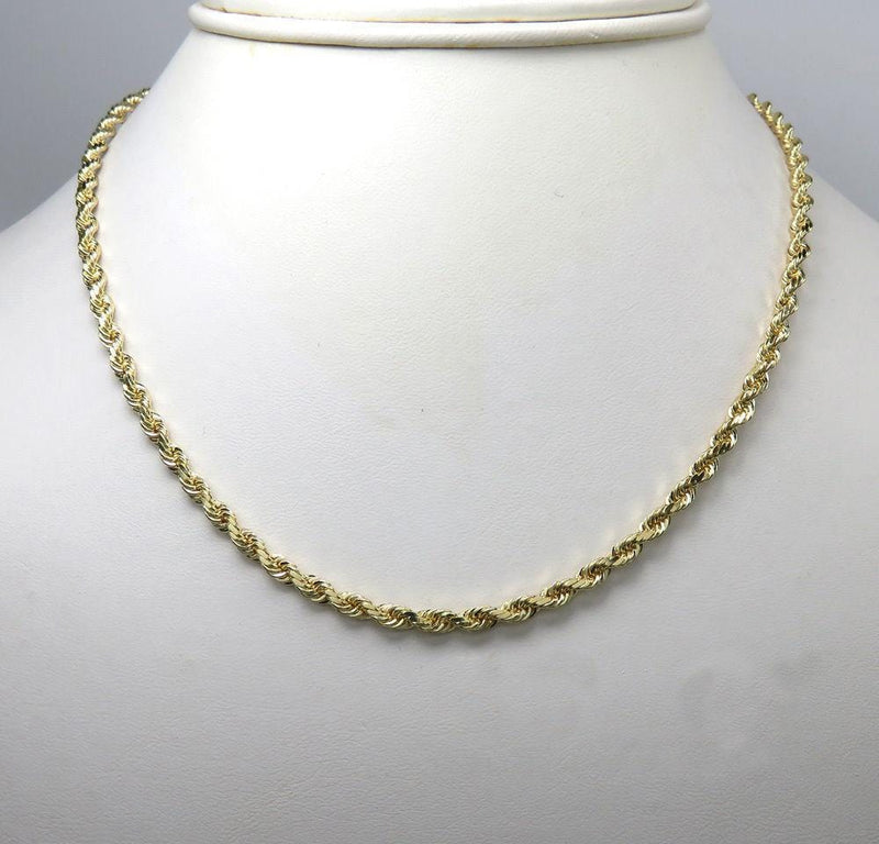 18 inch yellow Gold Rope Chain