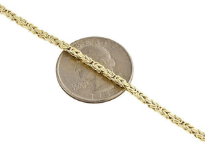 5MM gold pave byzantine chain