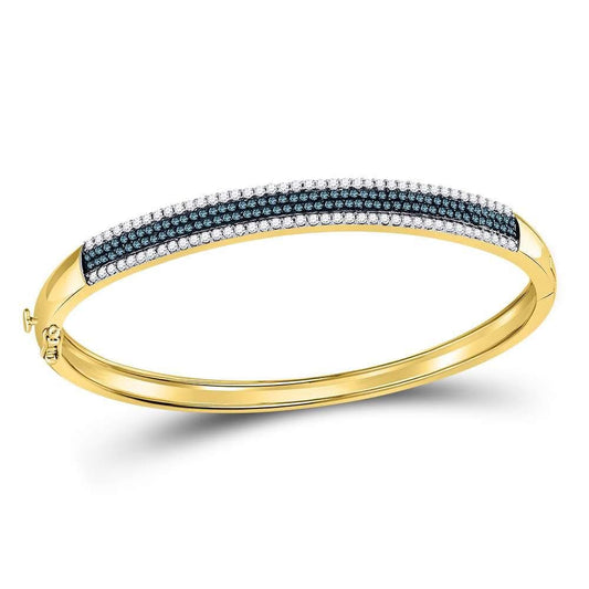 Yellow Gold Diamond Bangle Bracelet