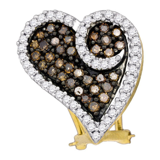 white gold diamond heart earrings