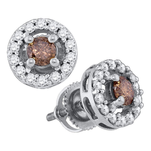 10k White Gold Diamond Earrings