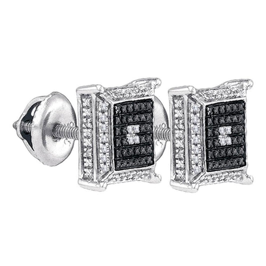 Diamond Square Cluster Earrings