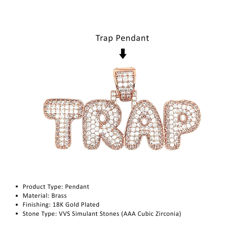 18K Gold Plated Hip Hop Trap Brass Pendant
