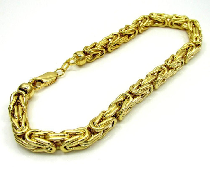 solid gold byzantine bracelet