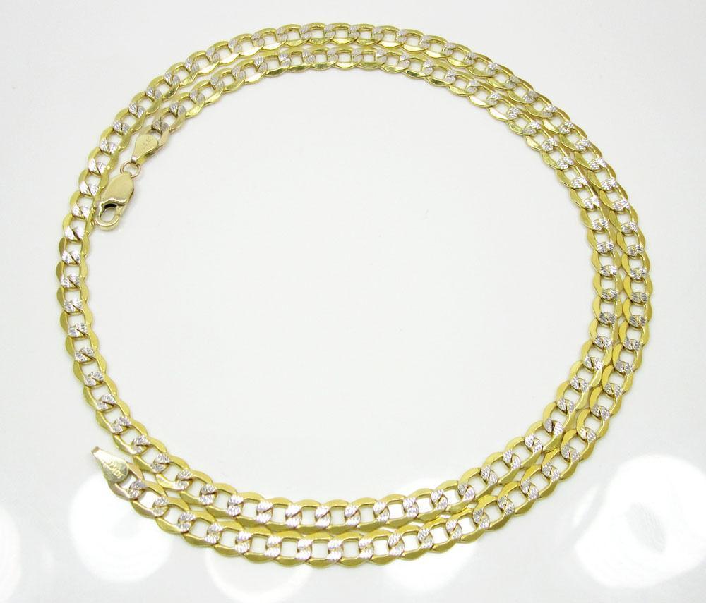 5.5MM 10K Yellow Gold Hollow Pave Cuban Chain, Chain, Jawa Jewelers, Jawa Jewelers