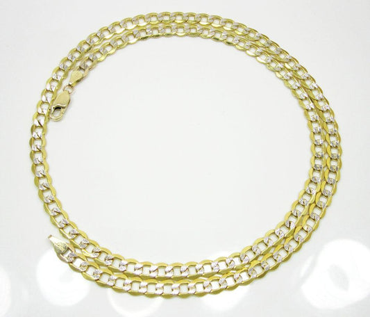 5.5MM 14K Yellow Gold Pave Cuban Chain Necklace, Chain, Jawa Jewelers, Jawa Jewelers