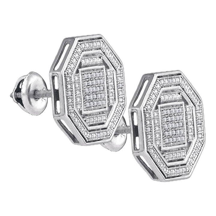 Octagon Diamond  Earrings