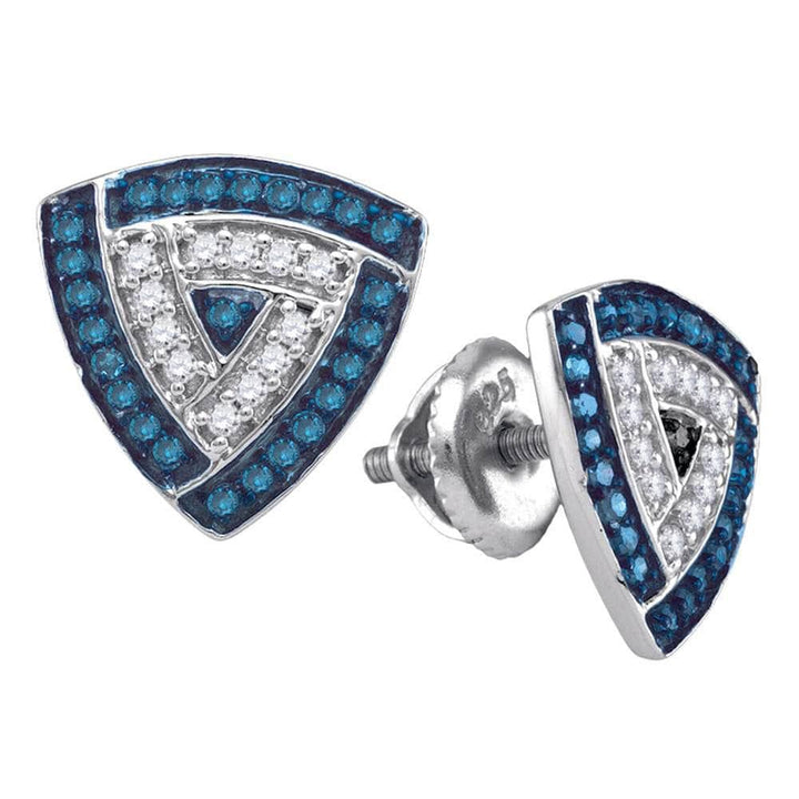 triangle diamond earrings