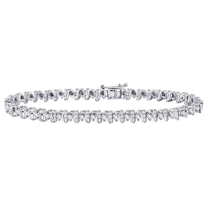 sterling silver diamond tennis bracelet