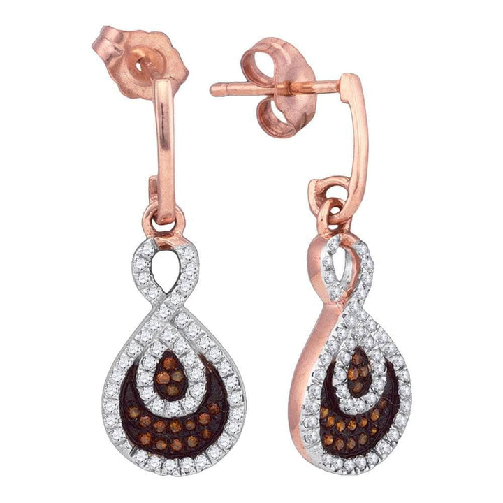 Rose Gold Diamond Dangle Earrings