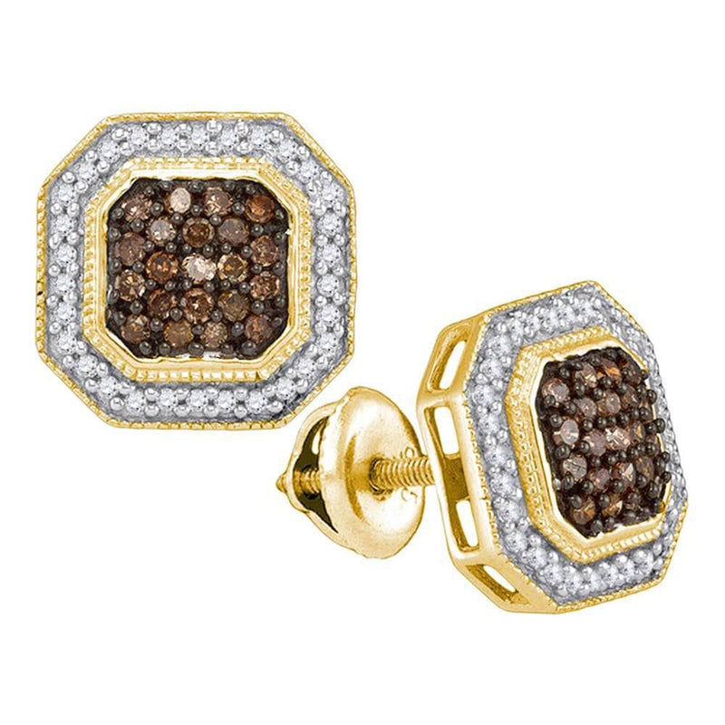 chocolate diamond hoop earrings