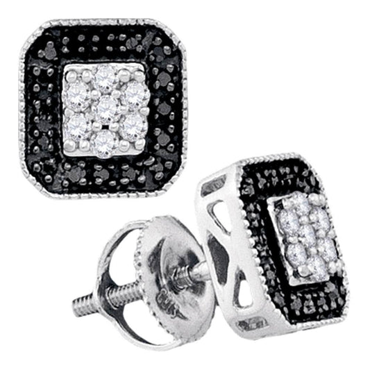 Black Diamond cluster Earrings
