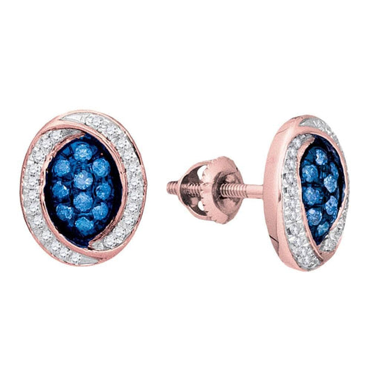 natural blue diamond earrings