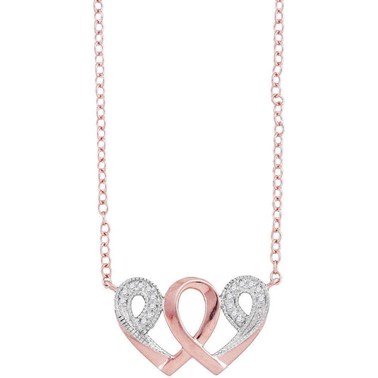 infinity heart necklace rose gold 10k