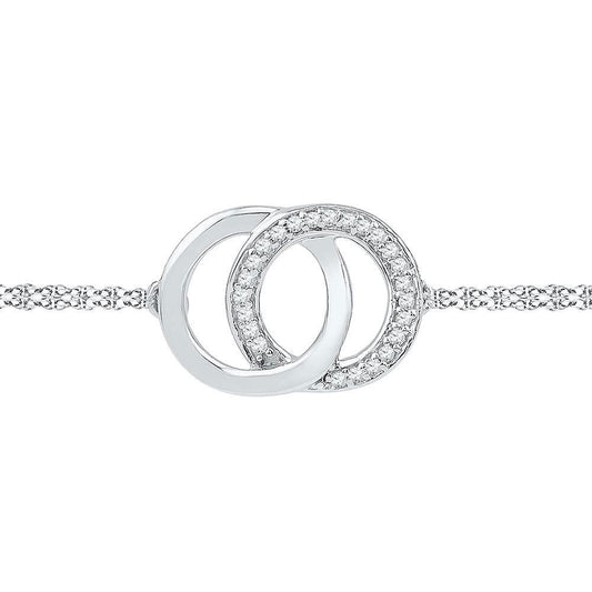 10k white gold diamond bracelet