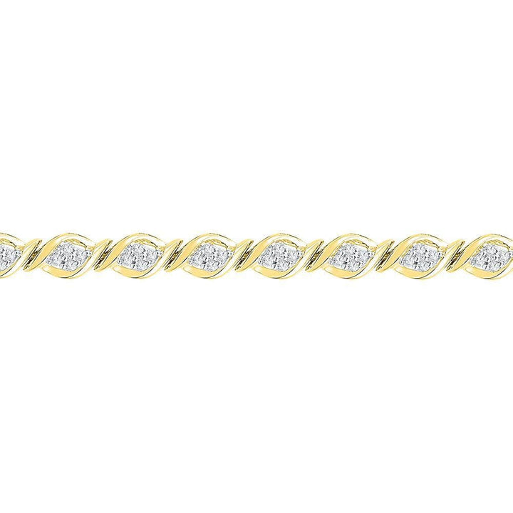 yellow gold Diamond Tennis Bracelet