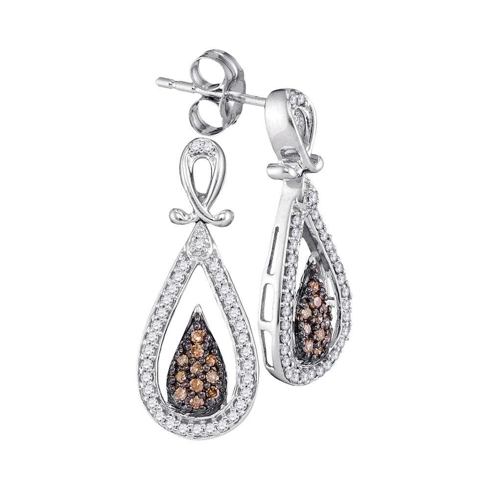 chocolate diamond drop earrings