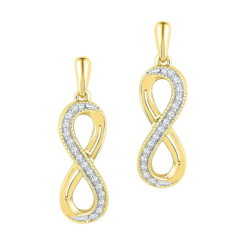 infinty earrings with diamond