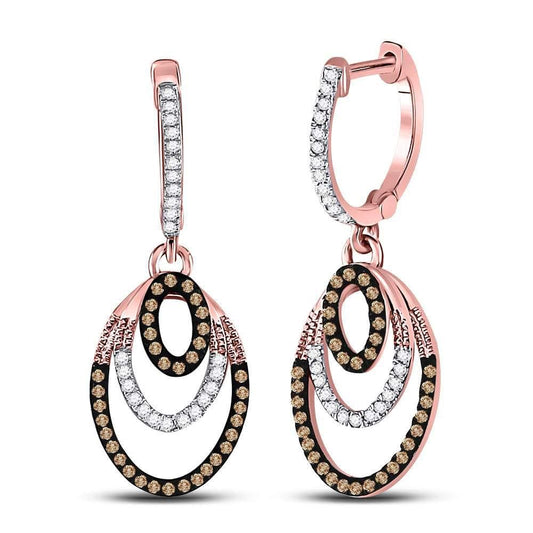 Rose Gold Diamond Dangle Earrings