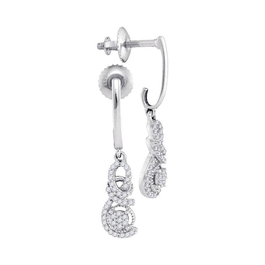 diamond Cluster Dangle Earrings