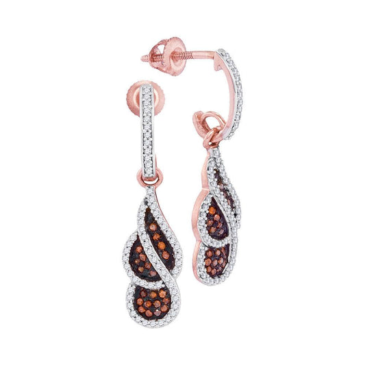 Rose Gold Diamond Dangle Earrings