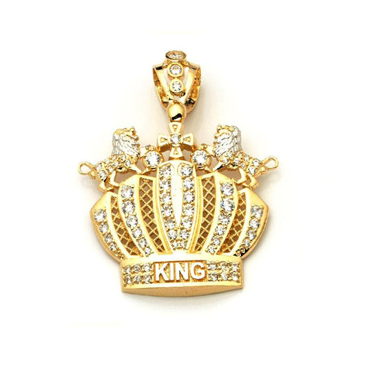 gold king crown pendant