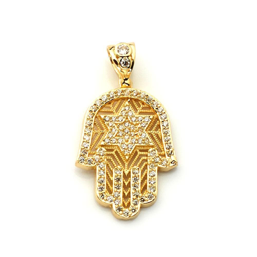 gold hamsa pendant necklace