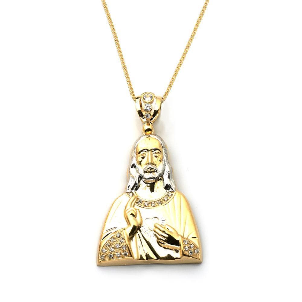gold religious pendant necklace
