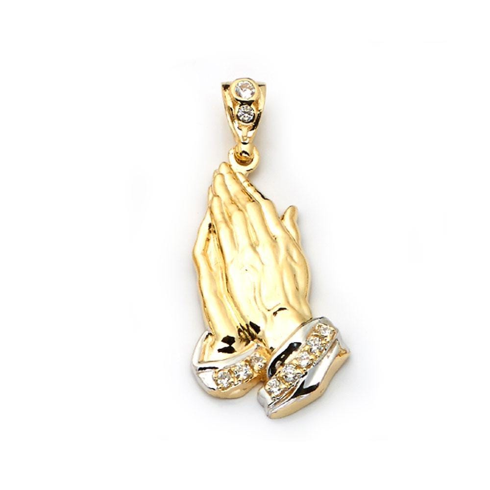 gold hand pendant