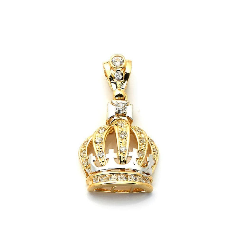 gold crown pendant necklace