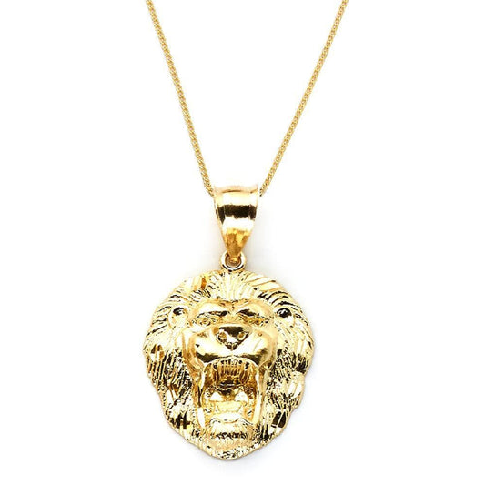 gold lion head pendant