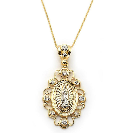 gold religious pendant necklace