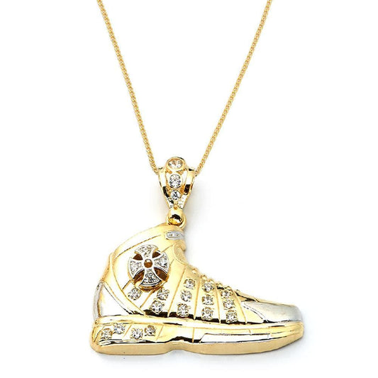 gold shoe pendant