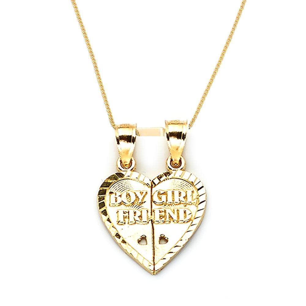 heart shape pendant in gold