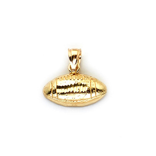 gold rugby ball pendant