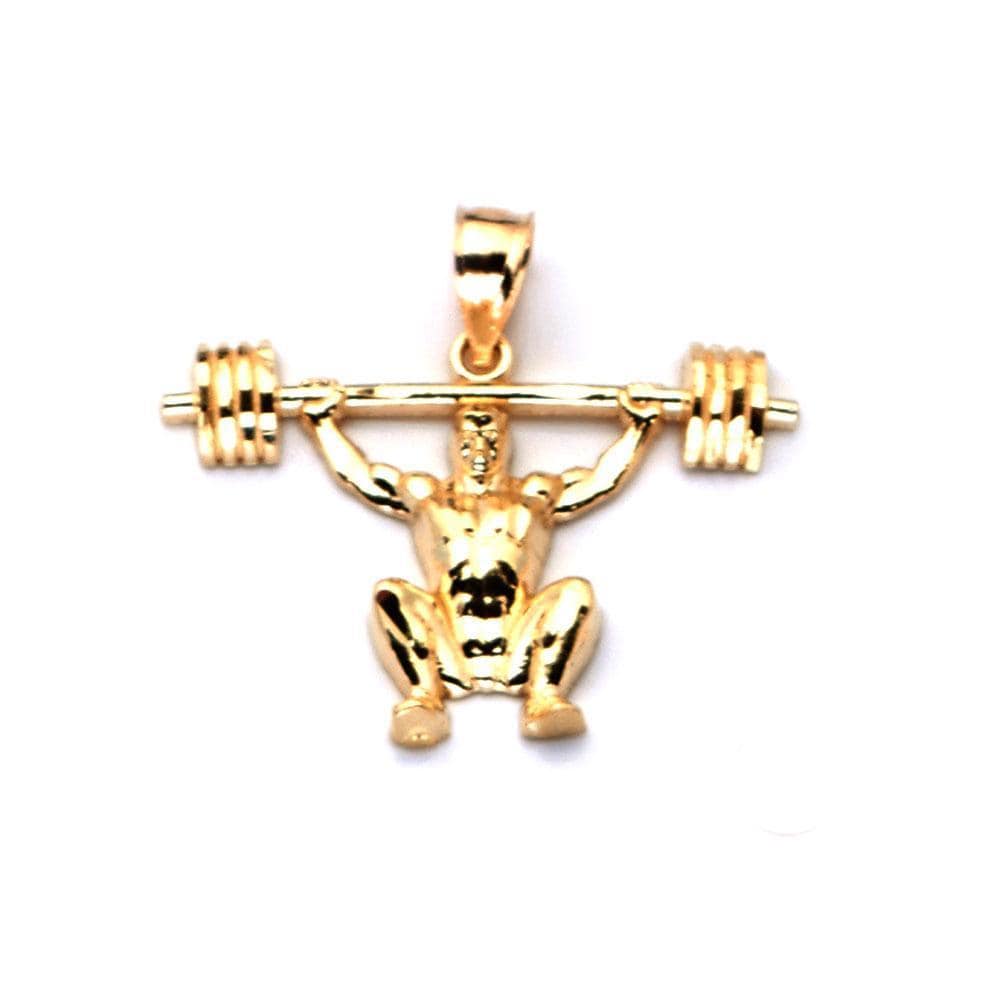 gold bodybuilder pendant