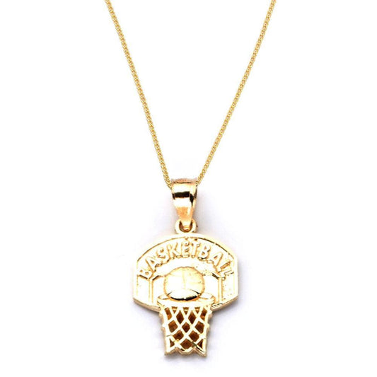 gold basketball pendant
